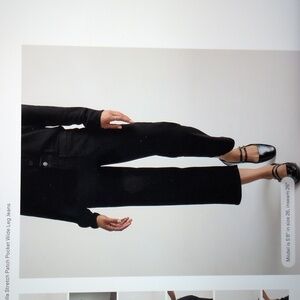 Quince Bella Stretch Patch Pocket Wide Leg Jeans